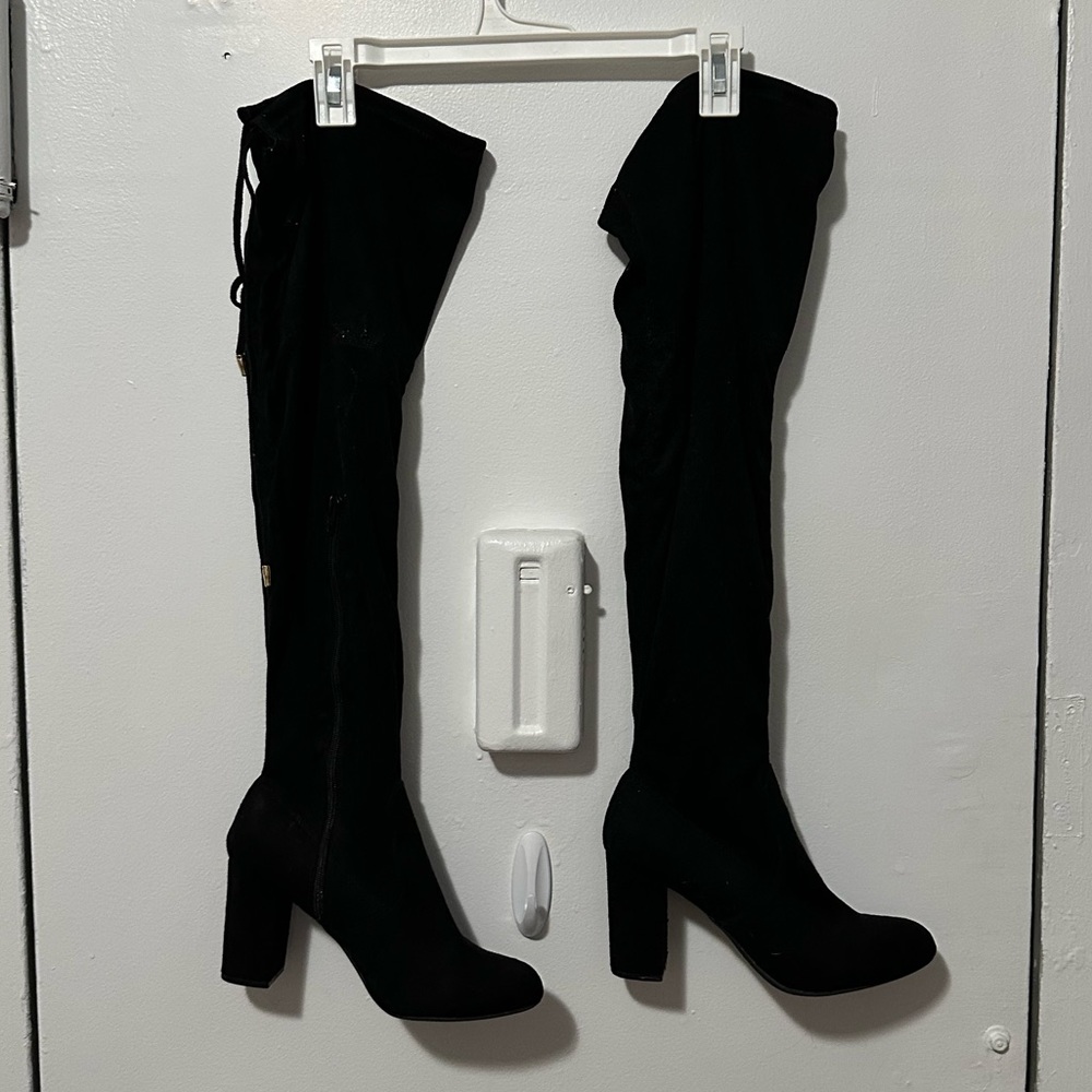 Tall Black Heeled Boots